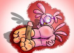 1boy 1girls angry_birds anus avian baggy_(artist) bedroom_eyes bird_feet disembodied_penis feet foot_fetish footjob furry glasses presenting presenting_anus presenting_hindquarters presenting_pussy pussy rovio sega soles stella_(angry_birds)