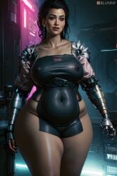 1female 1girls 3d ai_generated apron ass bbw big_ass big_breasts blunny breasts breasts_out cd_projekt_red chubby curvaceous curvy cyberpunk_2077 dress elizabeth_peralez female female_only huge_breasts large_hips long_hair looking_at_viewer milf pussy stable_diffusion thick_thighs video_games