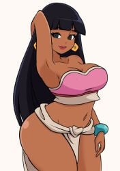 big_breasts big_butt big_thighs big_titties breasts brown_hair brown_skin chel chel_(the_road_to_el_dorado) clothing curvaceous curvaceous_female curvaceous_figure curvy curvy_figure curvy_hips dreamworks female female_focus female_only long_hair looking_at_viewer momocka_art the_road_to_el_dorado