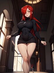 ai_generated dress female human looking_at_viewer makimass_ai microdress parasoul skullgirls video_games