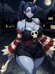 ai_generated female leviathan_(skullgirls) looking_at_viewer makimass_ai skullgirls squigly video_games zombie zombie_girl