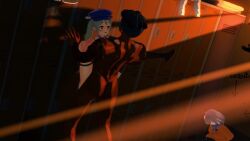 1boy 2girls 3d 3d_animation animated bikini blonde_hair clothed_female cum cum_in_pussy cum_inside dark-skinned_male dark_skin dokibird ejaculation foreplay green_eyes hand_on_head hand_on_penis hat indie_virtual_youtuber indoors interracial interracial_sex koikatsu kurosanji legs_apart legs_spread light-skinned_female light_skin locker locker_room lockers male/female male_penetrating male_penetrating_female millie_parfait nijisanji nijisanji_en no_sound nude nude_male penetration penis pinned pinned_to_wall self_upload sex sex_against_wall short_hair standing standing_sex straight suspended tagme thatvincent tied tied_hands tied_up twintails video virtual_youtuber vtuber watching watching_sex