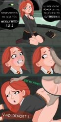 aged_up all_fours anal anatomically_correct anatomically_correct_pussy bottomless bottomless_female character_name clitoris cock comic demanding doggy_style domination faceless_male femsub genitals ginger_hair ginny_weasley hair harry_potter harry_potter_and_the_chamber_of_secrets head_grab holding jaypyroart kneeling long_hair maledom miniskirt open_mouth pale-skinned_male penis penis_on_face pussy rape red_hair rolling_eyes sad scared school_uniform schoolgirl shiny_skin shirt side_view skirt straight straight_hair submissive teeth teeth_clenched tom_riddle voldemort young zoom_layer