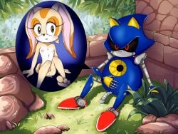 1boy 1boy1girl 1girls anthro cream_the_rabbit flat_chest furry male_focus metal_sonic nude nude_edit nude_female nude_female_clothed_male nude_filter pornography robot robot_boy robot_vore ruins seemeegirl sex sonic_(series) sonic_the_hedgehog_(series) vore