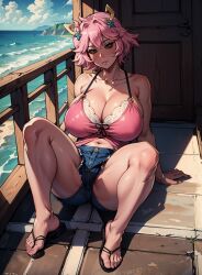 ai_generated female looking_at_viewer makimass_ai mina_ashido my_hero_academia