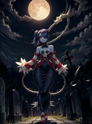 ai_generated female leviathan_(skullgirls) looking_at_viewer makimass_ai skullgirls squigly video_games zombie zombie_girl