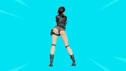 ass black_panties boots bottomless fortnite fortnite:_battle_royale jacket panties remedy_(fortnite)