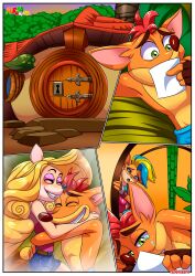 anthro bandicoot bandicoot_love_(comic) bbmbbf blush comic crash_(series) crash_bandicoot crying female fur34 furry furry_female furry_male male male/female palcomix tawna_bandicoot tawna_bandicoot_(crash_4) tears