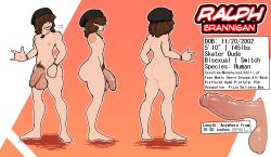 2024 alternate_version_at_source ass balls beanie big_balls big_butt big_penis clothing curled_hair digital_drawing_(artwork) digital_media_(artwork) dog_tags freckled_butt freckles freckles_on_face genitals hair hat headgear headwear hi_res human long_hair male mammal model_sheet not_furry penis pubes ralph_(yuckyalternate) skateboard skater solo vehicle wide_hips yuckyalternate