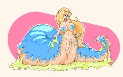 1girls 2024 antennae anthro apode baby_blue big_breasts big_lips bimbo bimbo_body bimbo_lips bimbofication blonde_hair blue_clitoris blue_eyes blue_nipples bodily_fluids bodily_fluids_drip breasts breasts_bigger_than_head clitoris colored_nails cum cum_on_body female gastropod genital_fluids green_cum heart heart_shaped_areola inverted_nipples large_breasts leaking_cum long_hair messy mollusk_humanoid monster_girl mucus nipples nude original_character pink_eyeshadow pink_nails pussy shiny_skin simple_background slime slimy sludgelady slug slug_girl slug_humanoid solo taur