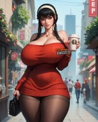 1female 1girl 1girls ai_generated asian asian_bimbo asian_female bare_shoulders big_breasts bimbo bimbo_body bimbo_lips black_hair bottom_heavy curvaceous curvaceous_figure curves curvy curvy_body curvy_female curvy_figure curvy_hips dat_ass dumptruck_ass fat_ass female female_only gigantic_ass gigantic_breasts hourglass_figure huge_breasts hyper hyper_ass hyper_breasts kw0337 large_breasts lipstick makeup massive_ass massive_breasts necklace paag pale-skinned_female pale_skin plump_lips shiny_skin slim_waist solo solo_female spy_x_family thick_thighs thin_waist thunder_thighs thunderthighs top_heavy venus_body voluptuous voluptuous_female wide_hips yor_briar yor_forger