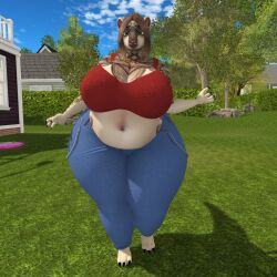 big_breasts breasts female ferialexonar furry huge_breasts second_life thick_thighs wide_hips