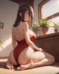 1female 1girls 5_fingers 5_toes ai_generated alex-schura ass ass_focus back_view backless_leotard backless_outfit barefoot bedroom big_ass big_breasts blush boruto:_naruto_next_generations breasts closed_mouth dat_ass earrings embarrassed feet female female_only from_behind full_body high_resolution huge_ass huge_breasts hyuuga_hanabi indoors kneeling leotard light-skinned_female light_skin looking_at_viewer looking_back looking_back_at_viewer nai_diffusion naruto naruto_(series) nice_ass on_floor on_knees pinup presenting presenting_ass rear_view revealing_clothes shiny shiny_hair shiny_skin sideboob skimpy skimpy_clothes smile soles solo solo_focus stable_diffusion sunlight thick_ass thong_leotard tight_clothing toes voluptuous wariza window wooden_floor