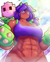 1girls abs brawl_stars dierelc looking_at_viewer rosa_(brawl_stars) tagme