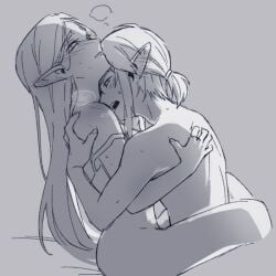 blush breath_of_the_wild elf elf_ears embrace embracing hugging legs_around_partner link link_(breath_of_the_wild) princess_zelda soft the_legend_of_zelda wholesome wholesome_nudity wholesome_sex zelda_(breath_of_the_wild)