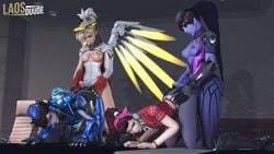 2futas 2girls 3d alternate_costume animated areolae bouncing_breasts breasts buttjob cadet_oxton clothed cruiser_d.va d.va dickgirl erection futa_on_female futanari intersex laosduude mercy nipples no_sound overwatch parallel_sex penis shorter_than_30_seconds shorter_than_one_minute source_filmmaker tracer video widowmaker