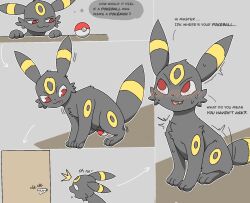 comic eeveelution english_text female feral generation_2_pokemon hi_res maoegou nintendo penetration pokeball pokeball_insertion pokemon pokemon_(species) solo text umbreon vaginal_penetration vaginal_penetration