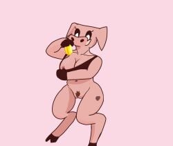 anthro breasts clothing domestic_pig female gold_(metal) hi_res mammal microsoft minecraft mojang nude_anthro nude_female piglin prostitution solo suid suina sus_(pig) tomys xbox_game_studios