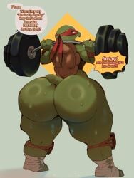 annoyed ass_focus barbell big_ass big_ass_(male) big_butt butt_focus exercising fuckboy huge_ass huge_butt male male_only nickelodeon piesinful ploktmnt raphael raphael_(tmnt) teenage_mutant_ninja_turtles teenage_mutant_ninja_turtles_(2012) thick_thighs tmnt tmnt_2012 wide_hips