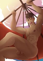 abs armpit armpits black_hair gasaiv gay green_eyes kai_(avatar) naked nsfw yaoi