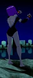 1girls artist_request dc dc_comics female female_only raven_(dc) shoeless solo suit teen_titans teenager