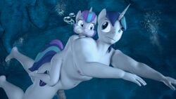 1boy 1girls 3d anthro balls barefoot cub daemont92 daughter equine father father_and_daughter feet female flurry_heart_(mlp) freediving friendship_is_magic hasbro horse male male/female my_little_pony nude penis pony shining_armor_(mlp) source_filmmaker swimming tagme underwater unicorn young