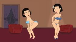 2females accurate_art_style animated asian asian_female family_guy half_naked_female high_heels stripper stripper_clothes stripper_heels webart20