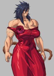 1girls athletic_female big_breasts dress looking_at_viewer muscular muscular_arms muscular_female muscular_thighs saiyan spiky_hair tagme virgoart1509