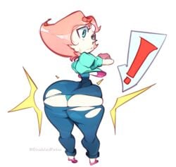 ass ass_bigger_than_breasts big_ass bottom_heavy cartoon_network child_bearing_hips disabledfetus gem_(species) huge_ass jeans panties pants pearl_(steven_universe) shortstack steven_universe tearing_open_bottoms thick_thighs thunder_thighs torn_clothes torn_open_bottoms wardrobe_malfunction wide_hips