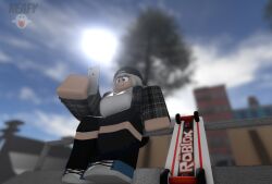 1girls 3d clothed neafy outside roblox robloxian self_upload skate_park skateboard tagme