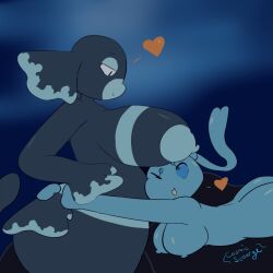 1:1 2018 absurd_res anthro anthrofied areola ass belly big_areola big_breasts big_butt big_nipples boob_hat breast_size_difference breasts cosmicscourge curvy_figure duo embrace female female/female fish generation_4_pokemon heart_symbol hi_res hug huge_breasts huge_hips huge_nipples humanoid humanoid_on_anthro legendary_pokemon love lumineon marine nintendo nipples non-mammal_breasts phione pokemon pokemon_(species) pokemorph slightly_chubby smile thick_thighs underwater voluptuous water wide_hips