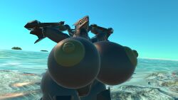 3d 3d_(artwork) anthro anthrofied big_ass big_breasts big_thighs black_body blade_wolf claws fagottini31 female female huge_ass huge_breasts huge_thighs machine metal_gear robot solo thick_thighs wide_hips