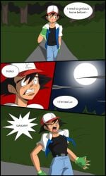 full_moon male pokemon pre-transformation satoshi_(pokemon) tagme tfsubmissions transformation