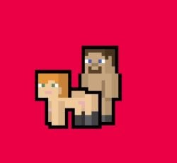 1boy 1girls alex_(minecraft) all_fours animated breasts dark_skin female ginger human male minecraft muymal no_emotion outside pale_skin pixel_art sex sex_from_behind shoes_on sound square_head steve_(minecraft) tagme vagina vaginal vaginal_penetration video
