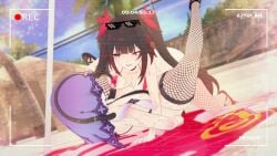 3d beach bikini black_swan_(honkai:_star_rail) female fishnets futa_on_female futanari honkai:_star_rail honkai_(series) koikatsu sparkle_(honkai:_star_rail) tagme vostrumdeus