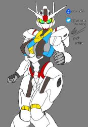 1girls big_breasts breasts creatork gundam gundam_aerial gundam_suisei_no_majo huge_breasts humanoid mecha mobile_suit robot robot_girl solo thick_thighs