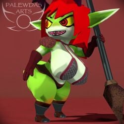 1:1 3d_(artwork) 3d_animation ally_(palewdas) animated armor ass atlyss belly big_breasts big_butt big_ears bikini_armor blender_(artwork) boots bottomwear bouncing_belly bouncing_breasts bouncing_butt breasts butt_slap clothed clothing digital_media_(artwork) female fingers footwear giant_hammer gloves goblin green_body green_skin hair hammer handwear hi_res horn huge_breasts huge_butt humanoid imp_(atlyss) looking_at_viewer markings not_furry overweight overweight_female palewdas_arts pants red_eyes red_hair sharp_teeth shoes short_playtime short_stack shortstack skimpy slap slightly_chubby slightly_chubby_female solo sound spanking tagme tail taunting teeth tools tribal tribal_markings unconvincing_armor video video warpaint