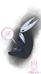 anthro black_body black_eyes hollow_knight hornet_(hollow_knight) impregnation incest insect vessel_(species)