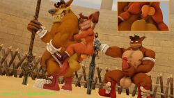 3d_(artwork) abs activision anal anal_sex anthro anus ass ball_size_difference balls bandicoot biceps big_balls big_claws big_muscles big_penis bracelet brown_body brown_fur butt_size_difference claws clenched_teeth close-up clothing crash_(series) crash_bandicoot crunch_bandicoot cutaway cybernetic_arm cybernetic_limb dasyuromorph digital_media_(artwork) dominant dominant_male duo erection eyebrows footwear footwear_only from_behind_position fur furry furry_male genitals gloves green_eyes grin group group_sex handwear humanoid_genitalia jewelry kennythebobcat larger_male larger_penetrated looking_at_another looking_at_partner looking_back male male/male male_only mammal marsupial masturbation melee_weapon mostly_nude multicolored_body multicolored_fur muscular muscular_anthro muscular_bottom muscular_male nipples nude orange_body orange_fur outside pecs penetration penile penile_penetration penis penis_in_ass penis_size_difference perching_position sex sharp_teeth shoes shoulder_pads size_difference small_dom_big_sub small_top_big_bottom smaller_male smile source_filmmaker spiked_bracelet spiked_shoulder_pads spikes standing standing_sex sword tail tan_body tan_fur teeth thick_eyebrows threesome thylacine tiny_tiger trio two_tone_body two_tone_fur vein veiny_penis weapon yellow_sclera