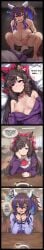 2d 2girls 4koma ai_generated animal_ears areola areolae big_breasts black_hair blue_hair blush breasts brown_hair collarbone comic cunnilingus cup daiichi_ruby_(umamusume) daitaku_helios_(umamusume) drill_hair drooling ear_covers english facesitting female female/female female_masturbation female_only female_pervert hair_ornament horse_ears horse_girl horse_tail huge_breasts large_breasts lesbian long_hair looking_at_viewer masturbation medium_breasts multicolored_hair multiple_girls nipples nude open_mouth pervert pervert_female purple_eyes pussy_juice pussy_juice_on_body pussy_juice_on_face sex side_ponytail sleeping sloppingslurpie small_breasts spread_legs squatting steam steamy_breath straight sweat table tail text thighs tracen_school_uniform umamusume umamusume_pretty_derby unaware vaginal_fluids yuri