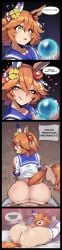 +_+ 1boy 1girls 2d 4koma ? after_sex ai_generated animal_ears anus areola areolae ass big_breasts blue_sailor_collar blush bottomless breasts clover_hair_ornament cock comic crystal_ball cum cum_drip cum_from_pussy cum_in_pussy cum_inside cumdrip daruma_doll deep_penetration ear_covers english english_text female flipped_hair folded four-leaf_clover_hair_ornament fucked_silly hair_between_eyes hair_ornament heart horny horny_female horse_ears horse_girl horse_tail impregnation large_breasts large_thighs legs_up licking licking_lips looking_at_viewer looking_back looking_back_at_viewer lying male male/female matikanefukukitaru_(umamusume) nipples open_mouth orange_hair penis pov pussy sailor_collar serafuku sex sex_from_behind short_hair single_ear_cover sloppingslurpie solo_focus speech_bubble straight sweat symbol-shaped_pupils tail text thick_thighs thighhighs thighs tongue tongue_out umamusume umamusume_pretty_derby vaginal_penetration vaginal_sex white_thighhighs yellow_eyes