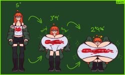 1girls breast_expansion clothed female female_only huge_breasts hyper hyper_breasts hyper_shortstack persona persona_5 sakura_futaba short shortstack shortstackification skullgeist solo solo_female solo_focus