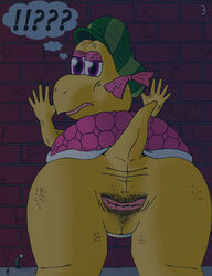 absurdres animal_genitalia cloaca comic female highres koopa_troopa kylie_koopa mario_(series) mario_and_luigi_(series) nintendo raised_tail reptile roseee_(artist) scalie solo turtle