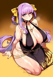 1girls accessory ai ai_art ai_generated bare_arms bare_legs bare_midriff bare_shoulders bare_thighs bb_(fate) bb_dubai_(fate) belly belly_button big_ass big_breasts big_butt big_thighs black_dress braid braided_hair braided_twintails breath breath_cloud breathing breathing_heavily choker clothed clothing curvaceous curvaceous_body curvaceous_female curvaceous_figure curves curvy curvy_body curvy_female curvy_figure curvy_hips dress enormous_ass enormous_boobs enormous_breasts enormous_butt enormous_thighs enormous_tits fate/grand_order fate_(series) female female_focus female_only genlation gigantic_ass gigantic_breasts gigantic_butt gigantic_thighs glossy glossy_body glossy_skin gold_(metal) gold_bracelet gold_chain gold_choker gold_jewelry huge_ass huge_breasts huge_butt huge_thighs large_ass large_breasts large_butt large_thighs light-skinned_female light_skin looking_at_viewer looking_up nails nails_painted navel one-piece_dress partially_clothed partially_nude purple_eyes purple_hair red_nails ribbon ribbons shiny_clothes simple_background sitting sitting_on_floor sling_top slingshot slingshot_dress smile smiling smiling_at_viewer solo solo_female solo_focus steam steaming steaming_body steamy steamy_breath sweat sweatdrop sweaty sweaty_body sweaty_breasts sweaty_legs sweaty_thighs thick thick_ass thick_hips thick_legs thick_thighs thighs tight_clothes tight_clothing tight_dress tight_fit uncensored visible_breath voluptuous voluptuous_female wide_ass wide_hips wide_thighs yellow_ribbon