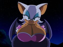 1girls angry angry_expression angry_face big_breasts edit edited large_breasts rouge_the_bat sega sonic_(series) sonic_the_hedgehog_(series) sonic_x sonicdude645