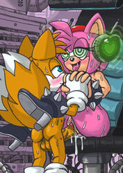 amy_rose balls breasts cum cum_in_pussy cum_in_pussy cum_inside female fox hedgehog hypnosis male mind_control nipple omegazuel penis pussy sonic_(series) tails vaginal_penetration