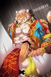 clothing feline male_only mammal muscular nekojishi noraneko penis tiger