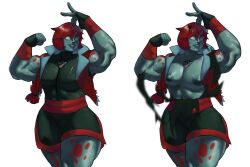 1girls before_and_after buff buff_female clothes_ripping exposed_breasts flexing flexing_bicep gem gem_(species) gem_on_chest gemsona heliotrope_(minerva_gems) junket_(artist) meatmench_(artist) mostly_clothed muscles muscular muscular_female oc ripped_clothing smile solo steven_universe tagme wardrobe_malfunction