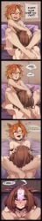 2d 2girls ahe_gao ahoge ai_generated animal_ears barefoot bed big_breasts blush breasts brown_hair comic completely_nude crown cunnilingus english english_text feet female female_ejaculation female_only female_orgasm hair_between_eyes heart horse_ears horse_girl horse_tail large_breasts leg_lock leg_lock_cunnilingus legs_around_head legs_around_partner legs_wrapped_around_head lesbian_domination lesbian_sex licking licking_lips licking_own_lips licking_pussy licking_pussy_juice looking_at_another medium_breasts meisho_doto_(umamusume) moaning_in_pleasure multicolored_hair multiple_girls nude open_mouth oral oral_sex orange_hair orgasm orgasm_face pillow purple_eyes pushing_head pushing_head_towards_cunnilingus pussy_juice pussy_juice_on_face rolling_eyes rough_oral short_hair sitting sloppingslurpie smile speech_bubble t.m._opera_o_(umamusume) tail tasting_pussy_juice text thighs toes umamusume umamusume_pretty_derby yuri