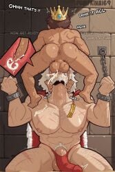 adults_only ai_assisted big_balls big_vein cg chained collar crown dog_collar domination dungeon gay hairy_anus humiliated incest incest_(lore) king older_male pumpkinai69 royal royalty saggy_balls shackles small_dom_big_sub white_hair yaoi younger_penetrating_older